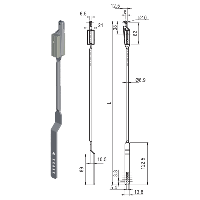 LG002-1A Vevstång industrilåstillbehör