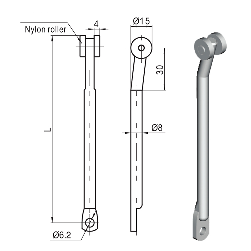 LG007-B Nylonrulle Industriell vevstakestillbehör